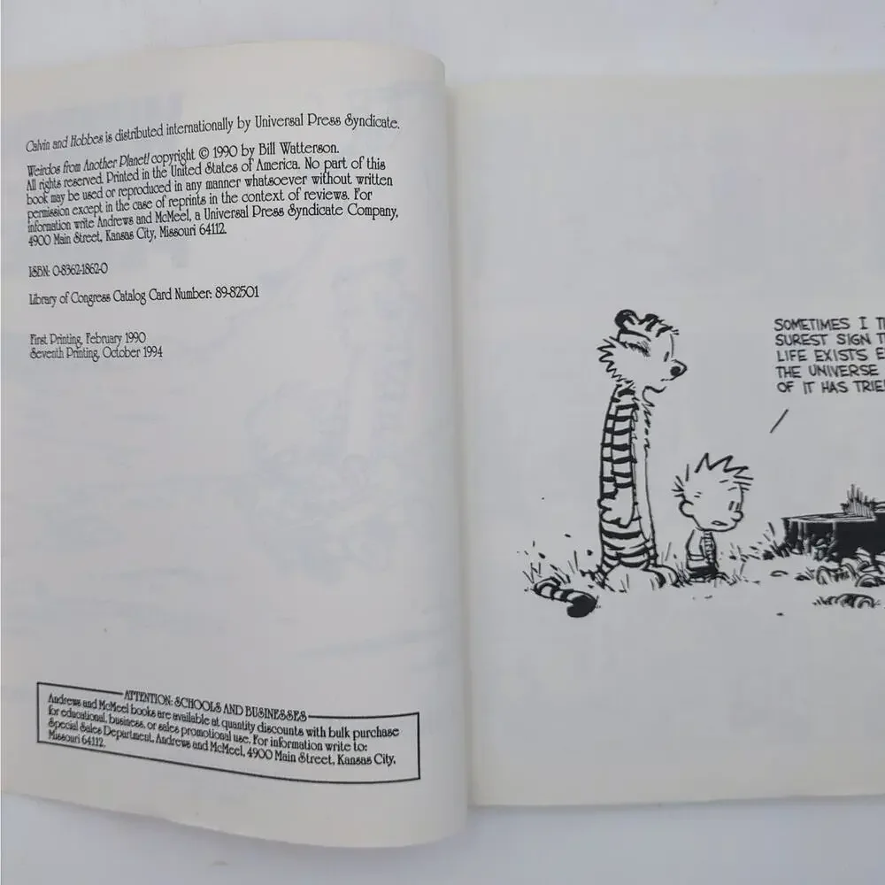 Calvin and Hobbes Weirdos From Another Planet Comic Strip Book Bill Watterson
